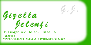 gizella jelenfi business card